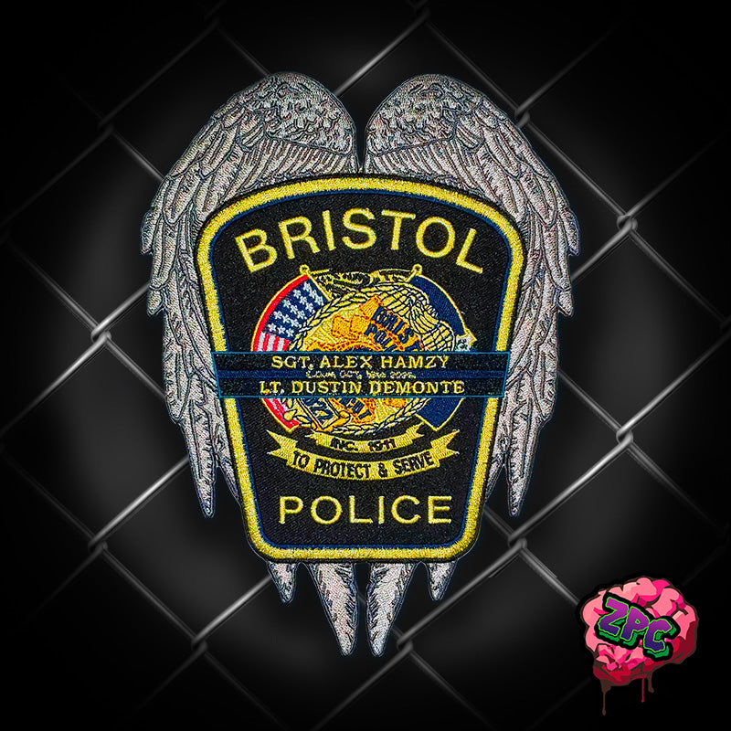 BRISTOL POLICE SGT. HAMZY & LT. DEMONTE MEMORIAL PATCH