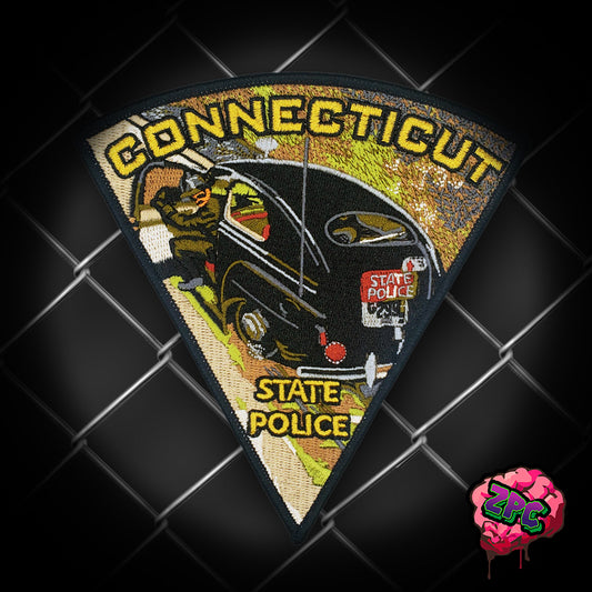 Connecticut State Police Heritage Patch- "1945 Saturday Evening Post"- Pie Variant