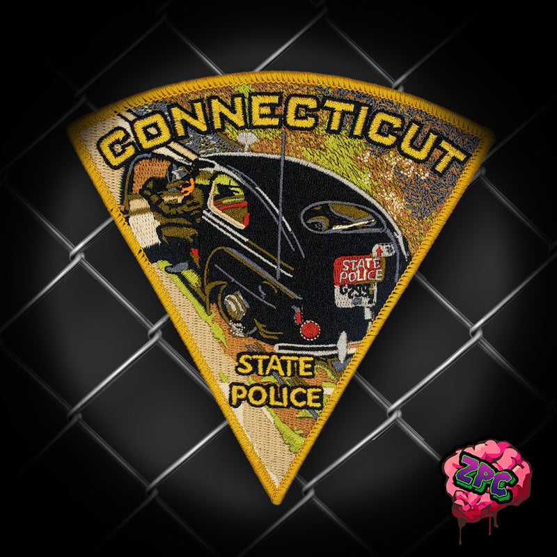 Connecticut State Police Heritage Patch- "1945 Saturday Evening Post"- Pie Variant