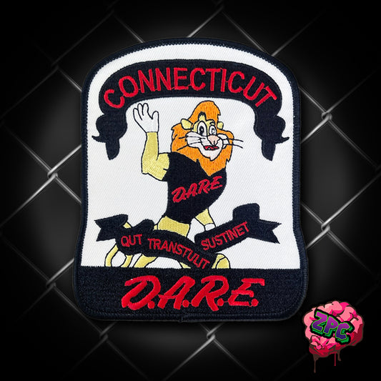 D.A.R.E.- CSP /  Connecticut State Police Patch- Daren the Lion