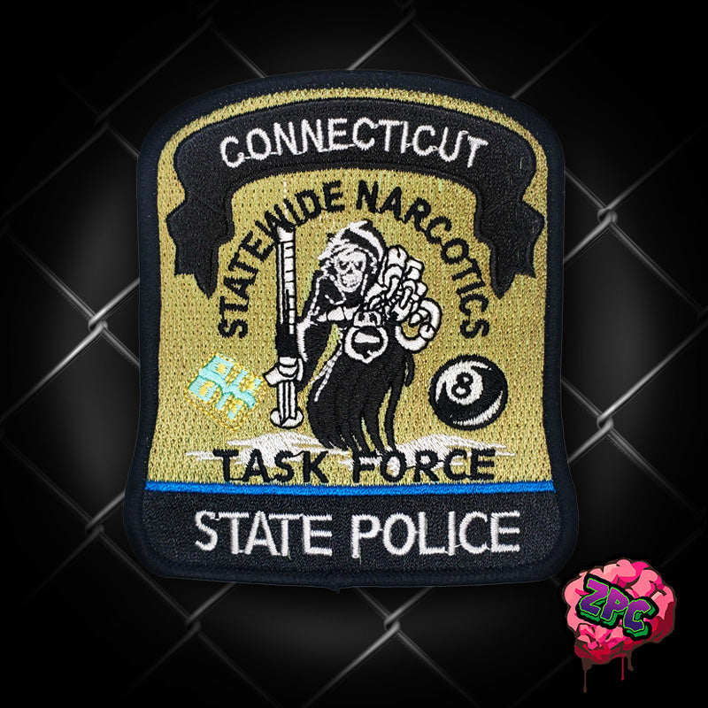 Connecticut State Police- Narcotics Task Force Patch- "Fear the Reaper"