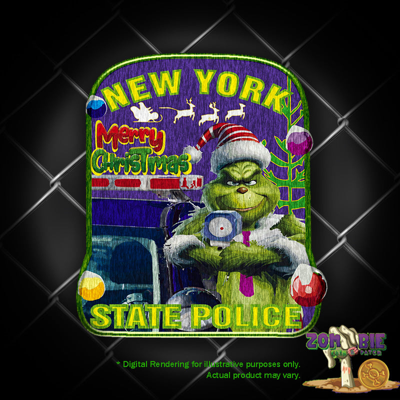 Christmas- NYSP Holiday Patch- "Bah Humbug Radar Grinch"